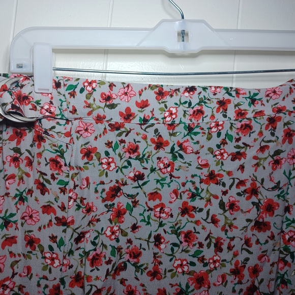 Banana Republic Red and Pink Smocked Pencil Maxi Skirt - Picture 2 of 10